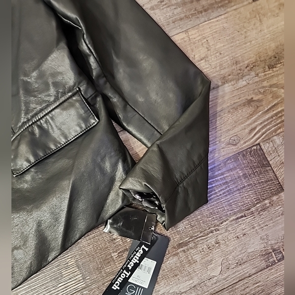 Black Rivet Leather Alternative Jacket - Picture 3 of 8